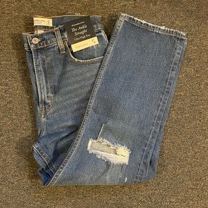 Abercrombie Curve Love Ultra High Rise The Ankle Straight